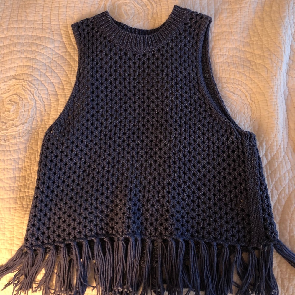 NOWT Knit tank with frill detail